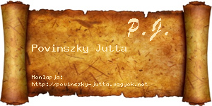 Povinszky Jutta névjegykártya